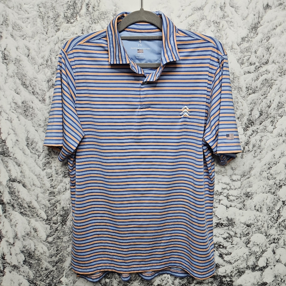 Fairway & Greene Silky SS Golf Polo, Medium, Made In USA Preppy Quiet Luxury